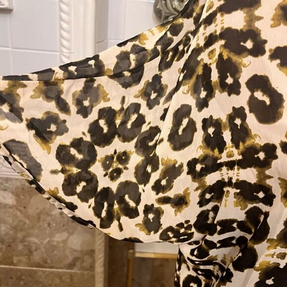Karlie Duster Cardigan Kimono. Sz S Oversized. USA Bust 46". Animal Print. B86 - Picture 5 of 7